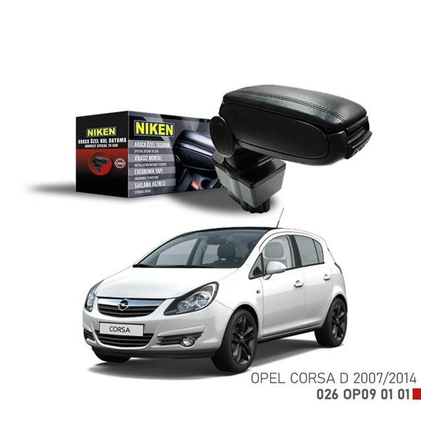 ARACA ÖZEL KOL DAYAMA SİYAH OPEL CORSA D 07-14