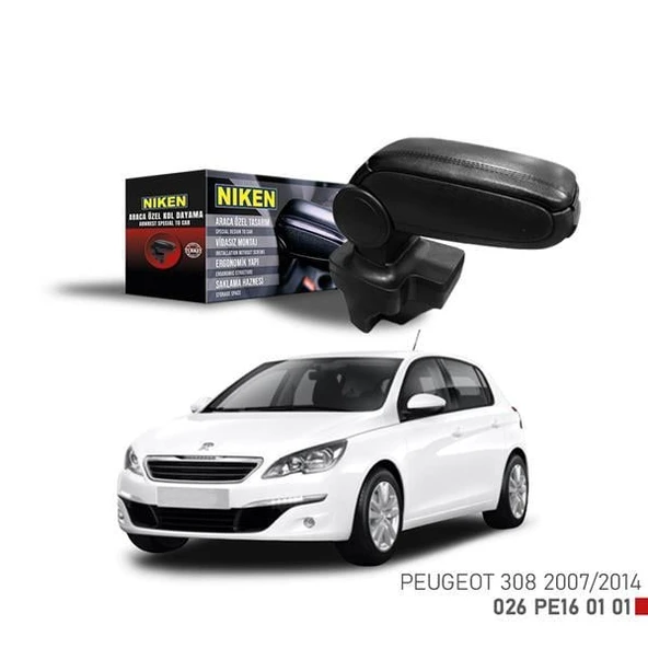 ARACA ÖZEL KOL DAYAMA SİYAH PEUGEOT 308 07-13 ürün görseli 1