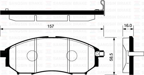 FREN BALATASI ÖN RENAULT KOLEOS 08 NISSAN NAVARA 2.5L YD25DDTi D40 4x2 4x4 10- / PATHFINDER 2.5L YD25DDTi DCi R51 17MM ürün görseli 1