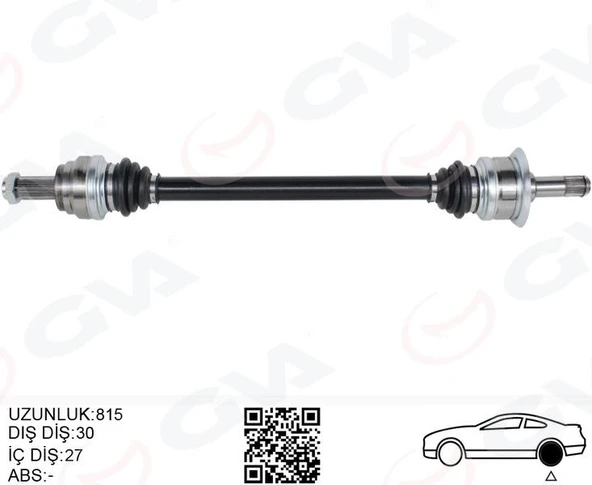 KOMPLE AKS ARKA SAĞ BMW N20 F10 F12 F13 F06 814MM DİŞ 30 DİFERANSİYEL DİŞ 27