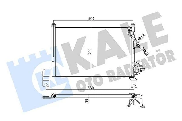 KLİMA RADYATORU KONDENSERİ FORD RANGER 98 06 2.5 TD 525X292X16 OTO.-MEK.