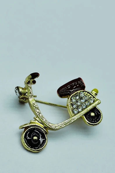 Retro Rüzgarı Scooter Broş - Resim 2