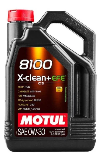Motul 8100 X-Clean+ EFE 0W-30 5 lt Motor Yağı
