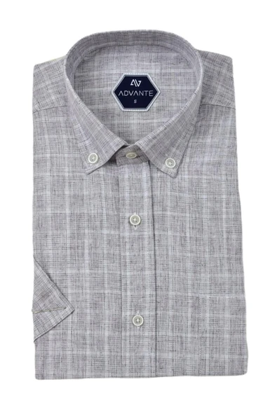 Erkek Klasik Tek Cepli Kısa Kol Gömlek BGL-ST04555 - Resim 6