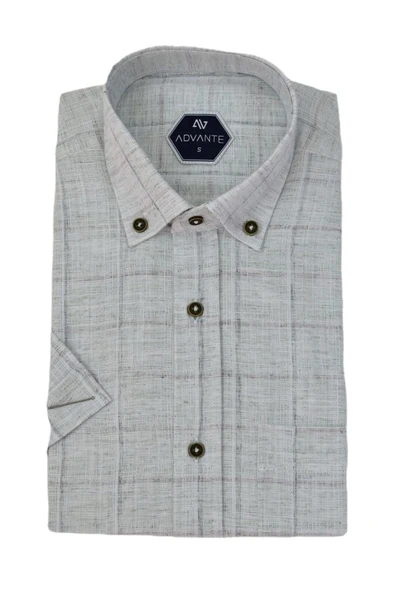 Erkek Klasik Tek Cepli Kısa Kol Gömlek BGL-ST04556 - Resim 4