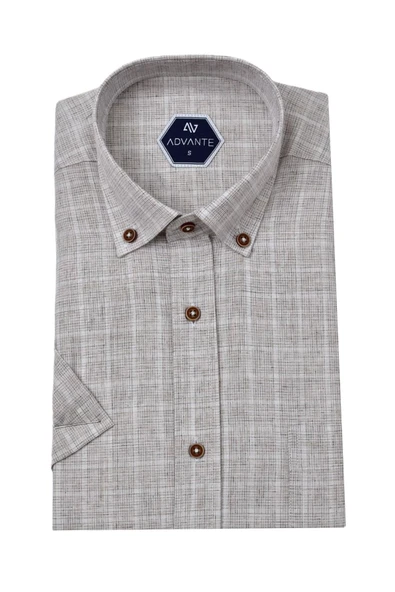 Erkek Klasik Tek Cepli Kısa Kol Gömlek BGL-ST04555 - Resim 8