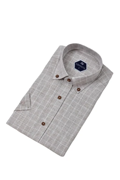 Erkek Klasik Tek Cepli Kısa Kol Gömlek BGL-ST04555 - Resim 12