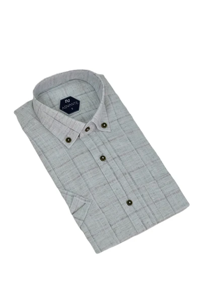 Erkek Klasik Tek Cepli Kısa Kol Gömlek BGL-ST04556 - Resim 8