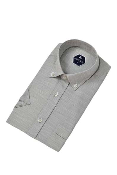 Erkek Klasik Tek Cepli Kısa Kol Gömlek BGL-ST04554 - Resim 3