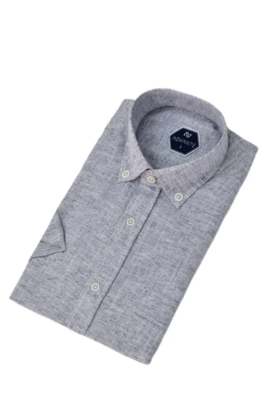 Erkek Klasik Tek Cepli Kısa Kol Gömlek BGL-ST04557 - Resim 3