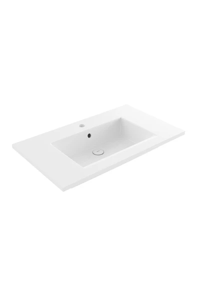 Milano Etajerli Lavabo 80 cm Parlak Beyaz 1113-001-0126