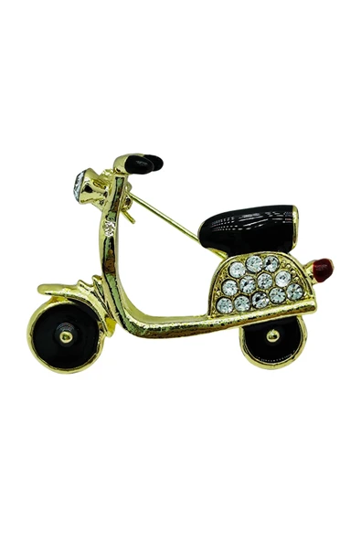 Retro Rüzgarı Scooter Broş - Resim 3