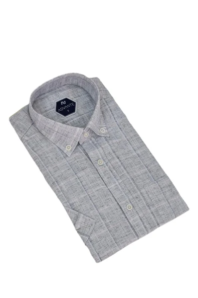 Erkek Klasik Tek Cepli Kısa Kol Gömlek BGL-ST04556 - Resim 9