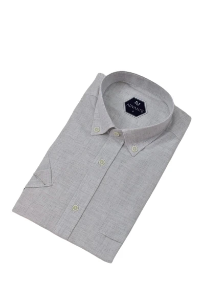 Erkek Klasik Tek Cepli Kısa Kol Gömlek BGL-ST04558 - Resim 6