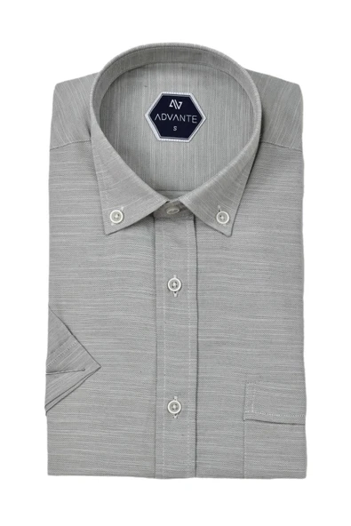 Erkek Klasik Tek Cepli Kısa Kol Gömlek BGL-ST04554 - Resim 7