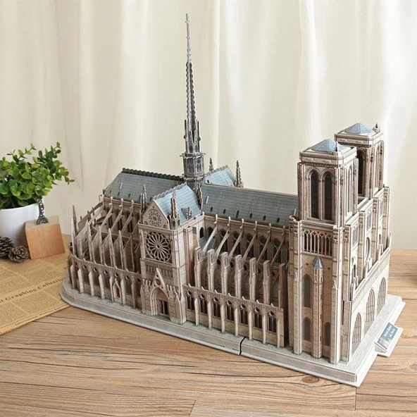 Cubic Fun 293 Parça Puzzle Notre Dame de Paris - Resim 4