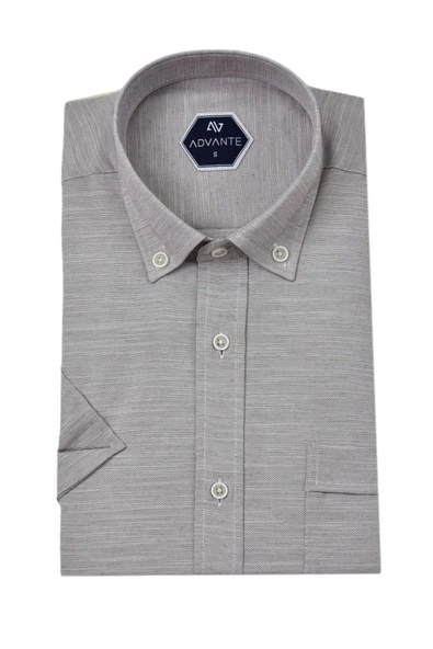 Erkek Klasik Tek Cepli Kısa Kol Gömlek BGL-ST04554 - Resim 10