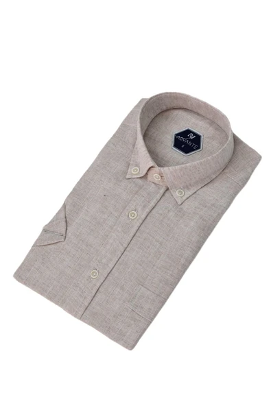 Erkek Klasik Tek Cepli Kısa Kol Gömlek BGL-ST04557 - Resim 6