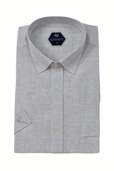 Erkek Klasik Tek Cepli Kısa Kol Gömlek BGL-ST04558 - Resim 4