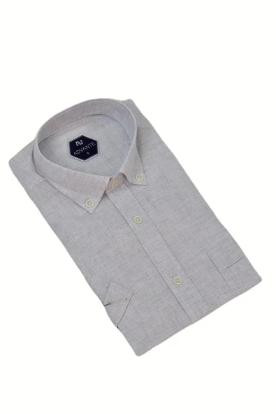 Erkek Klasik Tek Cepli Kısa Kol Gömlek BGL-ST04558 - Resim 8