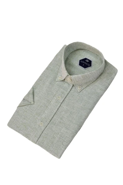 Erkek Klasik Tek Cepli Kısa Kol Gömlek BGL-ST04557 - Resim 4