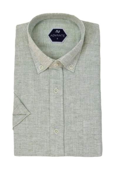 Erkek Klasik Tek Cepli Kısa Kol Gömlek BGL-ST04557 - Resim 8