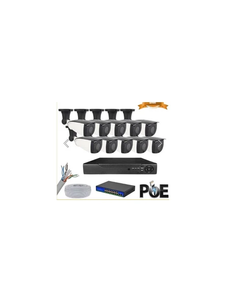5 Mp 1440P 10 Dış Mekan Kameralı Ip Poe Güvenlik Seti