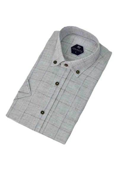 Erkek Klasik Tek Cepli Kısa Kol Gömlek BGL-ST04556 - Resim 6