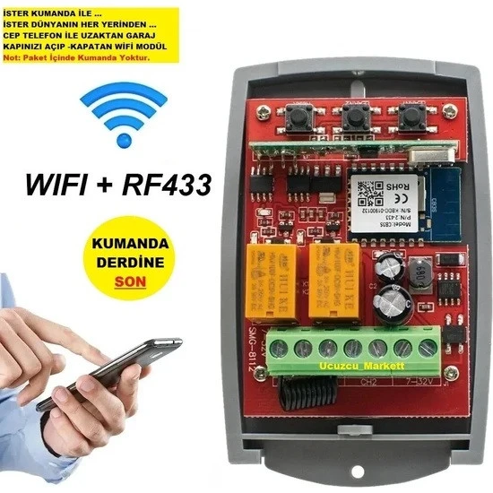 Dünyanın Her Yerinden Cep Telefon Ile Garaj Kapısını Açıp Kapatan Wifi Modül