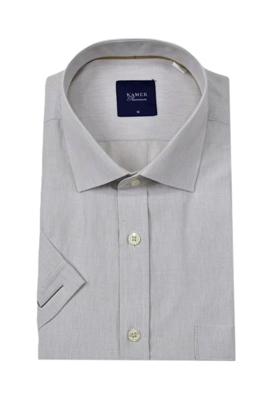 Erkek Klasik Çizgili Kısa Kol Gömlek 9493 BGL-ST04580 - Resim 6