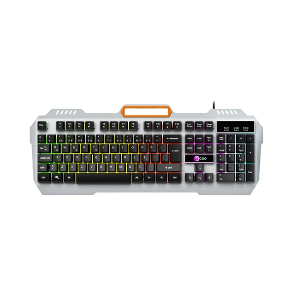 Lenovo Lecoo KB123 Membrane Switch Kablolu Oyuncu Klavyesi - Rainbow Efektli - Siyah