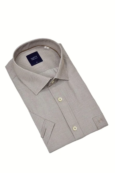 Erkek Klasik Piti Kare Kısa Kol Gömlek 9399 BGL-ST04577 - Resim 12