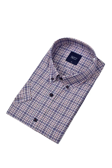 Erkek Klasik Ekose Kısa Kol Gömlek 9470 BGL-ST04578 - Resim 2