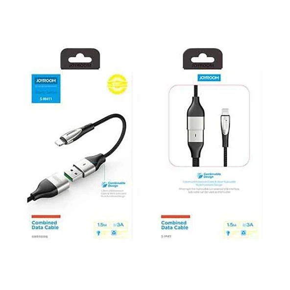 Joyroom S-M411 Lightning Şarj Kablosu Uzatılabilir 3.0 A 1.5m - 2