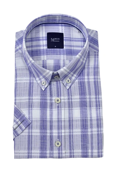 Erkek Klasik Ekose Kısa Kol Gömlek 9458 BGL-ST04579 - Resim 3