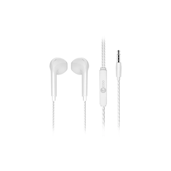 Lenovo Lecoo EH104 Kablolu 3.5mm Jacklı Kulak İçi Mikrofonlu Kulaklık Beyaz - Resim 3