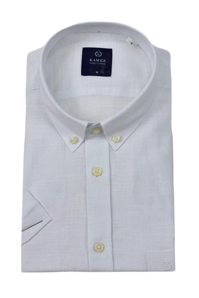 Erkek Klasik Kısa Kol Gömlek Pamuklu 9415 BGL-ST04581 - Resim 5