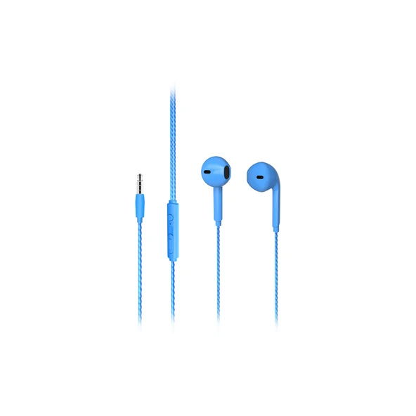 Lenovo Lecoo EH104 Kablolu 3.5mm Jacklı Kulak İçi Mikrofonlu Kulaklık Mavi - 4