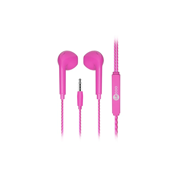 Lenovo Lecoo EH104 Kablolu 3.5mm Jacklı Kulak İçi Mikrofonlu Kulaklık Pembe