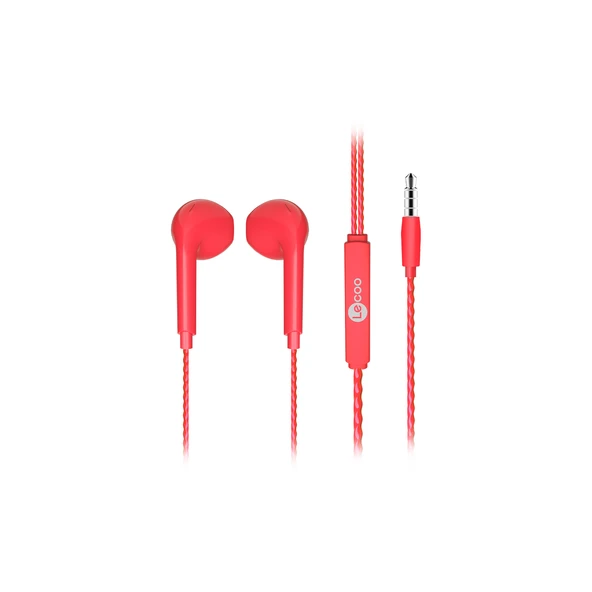 Lenovo Lecoo EH104 Kablolu 3.5mm Jacklı Kulak İçi Mikrofonlu Kulaklık Kırmızı - 3