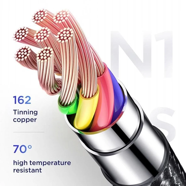 Joyroom S-0230N1 0.2m 3A USB -Lightning Data Sync Şarj Kablosu Kırmızı - 2