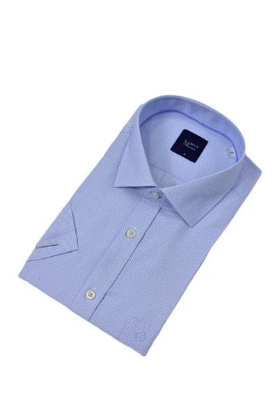 Erkek Klasik Piti Kare Kısa Kol Gömlek 9399 BGL-ST04577 - Resim 10