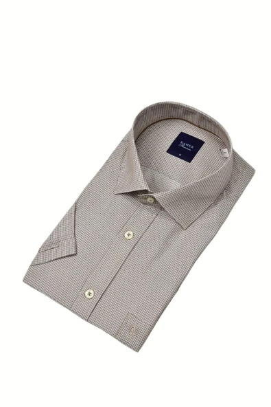 Erkek Klasik Piti Kare Kısa Kol Gömlek 9399 BGL-ST04577 - Resim 14