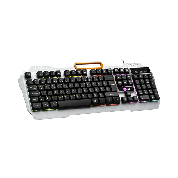 Lenovo Lecoo KB123 Membrane Switch Kablolu Oyuncu Klavyesi - Rainbow Efektli - Siyah - 2