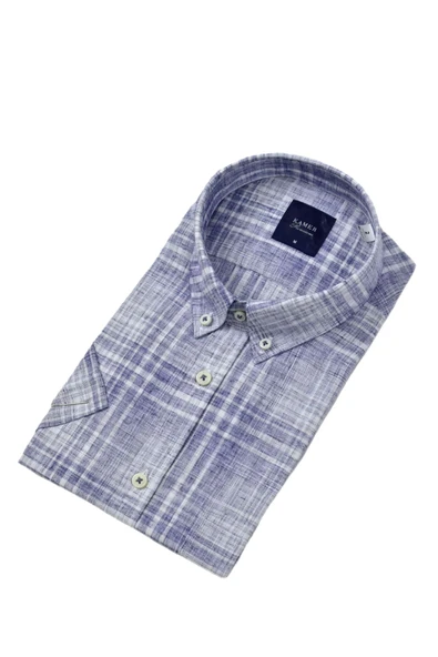 Erkek Klasik Ekose Kısa Kol Gömlek 9345 BGL-ST04583 ürün görseli