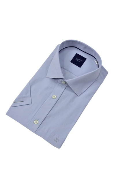 Erkek Klasik Armürlü Kısa Kol Gömlek 9402 BGL-ST04575 - Resim 10