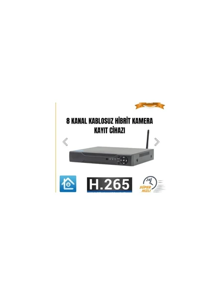 8 Kanal 5 Mp Kablosuz Wifi Hibrit Dvr Kayıt Cihazı