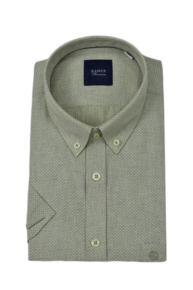 Erkek Klasik Armürlü Kısa Kol Gömlek 9362 BGL-ST04576 - Resim 5