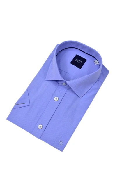 Erkek Klasik Armürlü Kısa Kol Gömlek 9402 BGL-ST04575 - Resim 11