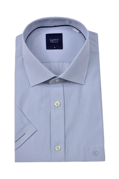 Erkek Klasik Armürlü Kısa Kol Gömlek 9402 BGL-ST04575 - Resim 6